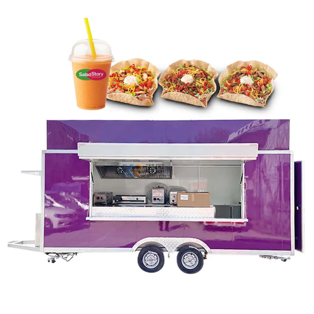 

2023 Food Truck Usa Standard Mobile Carts In Pure Body Fast USA Standard Caravan Trailer Service Cart