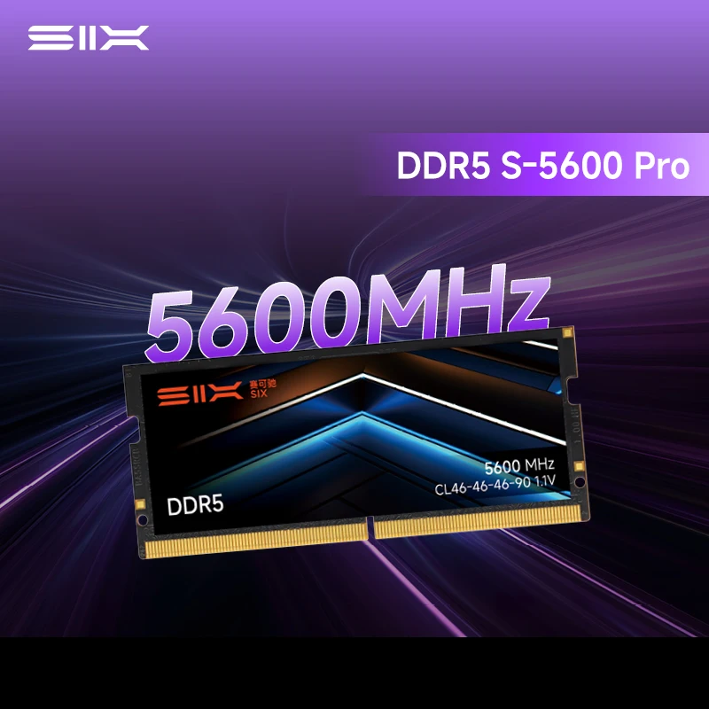 

Память для ноутбука SIX DDR5 SODIMM 5600 МГц 16 ГБ 32 ГБ, CL46