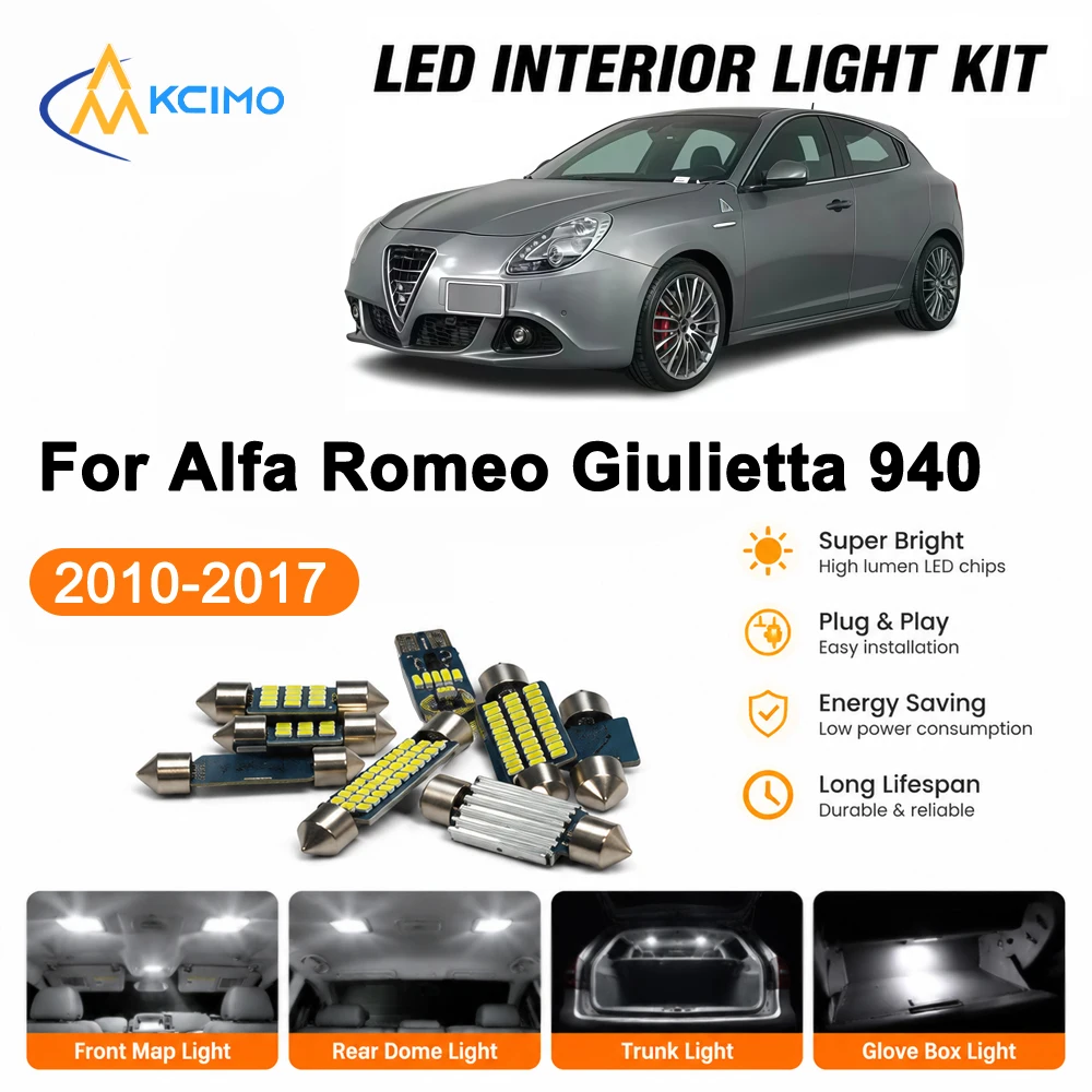 Plug and Play Interior LED Lighting For Alfa Romeo Giulietta 940 2010-2017 Super Bright Map Dome Lamp Auto Accessories