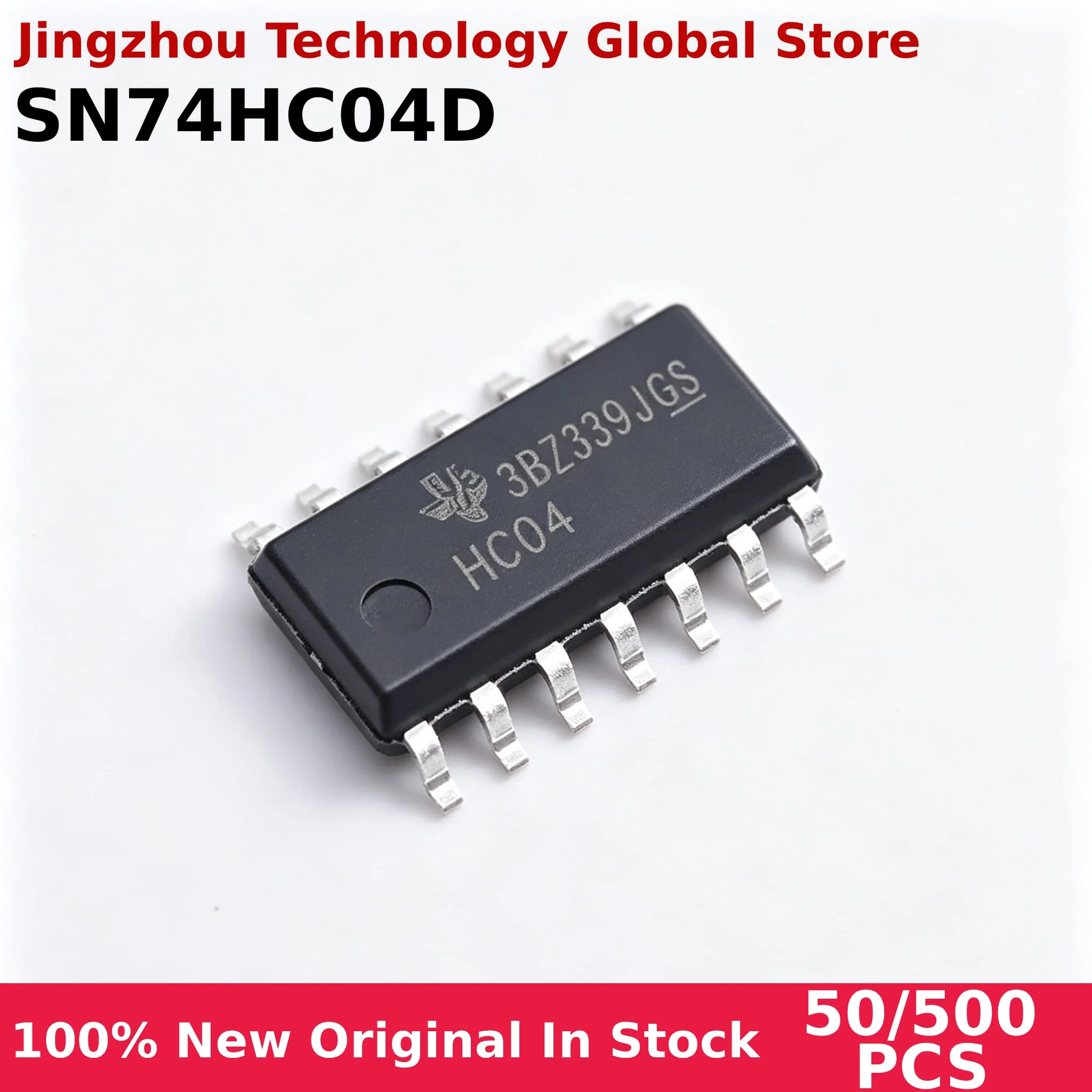 100% New 50/500PCS 74HC04D 74HC04 SN74HC04D SOP-14 Inverters Hex Inverter Chip Wholesale