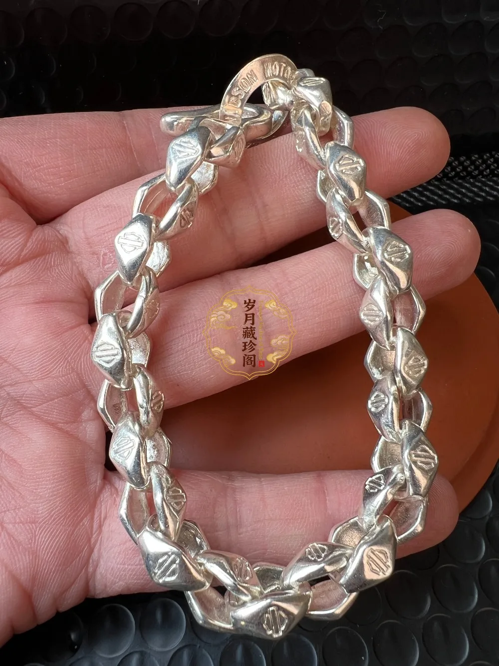 

2026 Hot S925 Vintage Tibetan Silver Handcrafted Statue Bracelet, Fashion Jewelry, Cool Gift for Men & Women