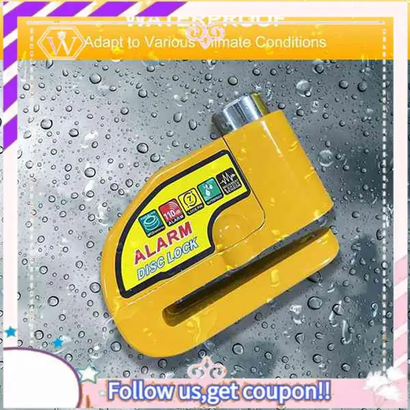 

Easy To Use Motorcycle Disc Brake Lock Motorcycle Bike Scooter Security Lock Waterproof Alarm Sound With Reminder Cable Accessor