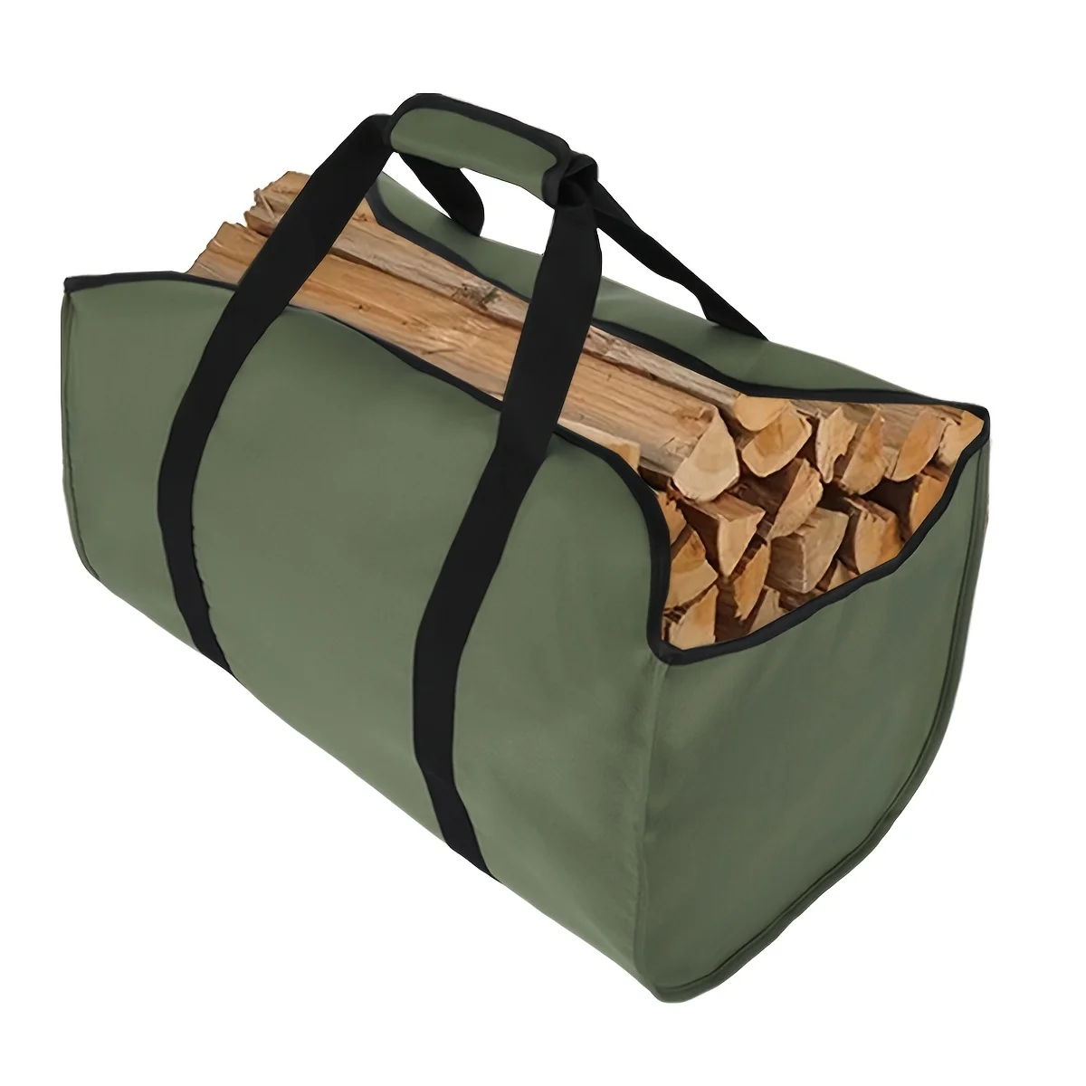 Sac de transport de bois de chauffage robuste-transportateur de bûches de grande capacité avec poignées robustes, matériau en polycarbonate durable