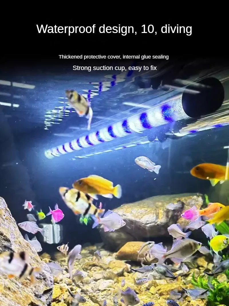 

Full Spectrum Fish Tank Diving Light - Aquarium Plant & Coral Reef Lamp Blue White Light for Fresh And Salt Water Tanks