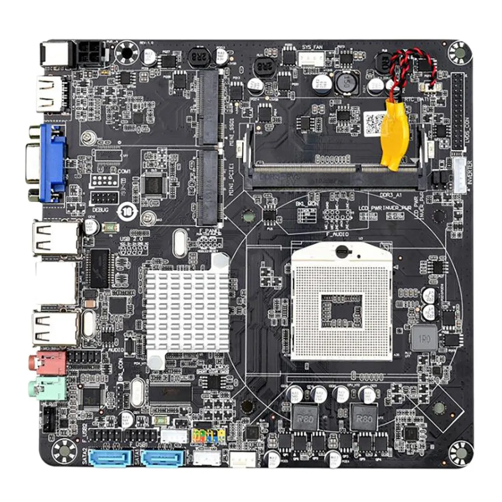 

AU32-HM55B PGA988 Desktop PC Mainboard DDR3 SATA II Mini ITX Motherboard for Mini Host/HTPC/Radio/ Advertising Machine