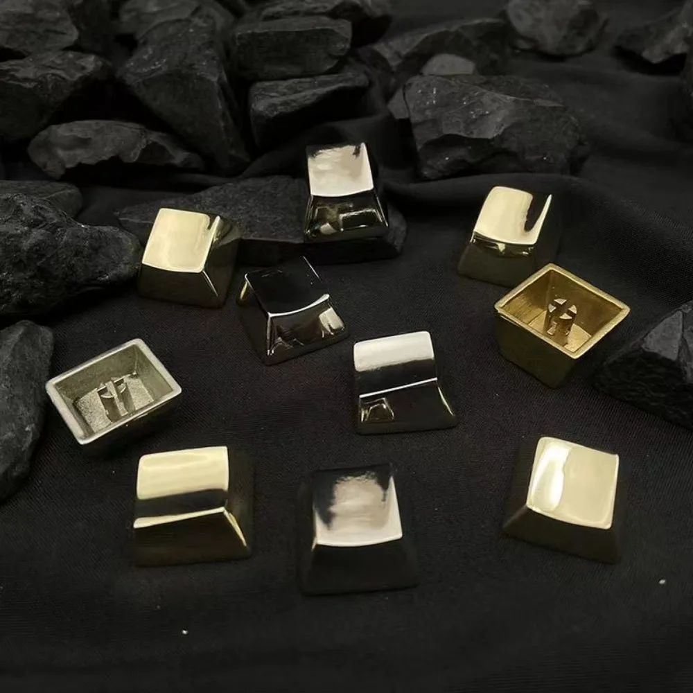 

Металлические колпачки для клавиш из чистой меди, без гравировки, золотые, ручной работы, глянцевые, для механической клавиатуры Cherry, подарок