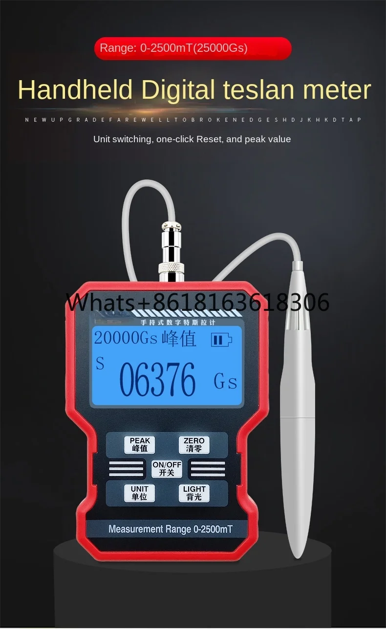 KT-101 Gauss meter magnetic detection instrument magnetic field magnetic measurement instrument handheld digital T esla meter