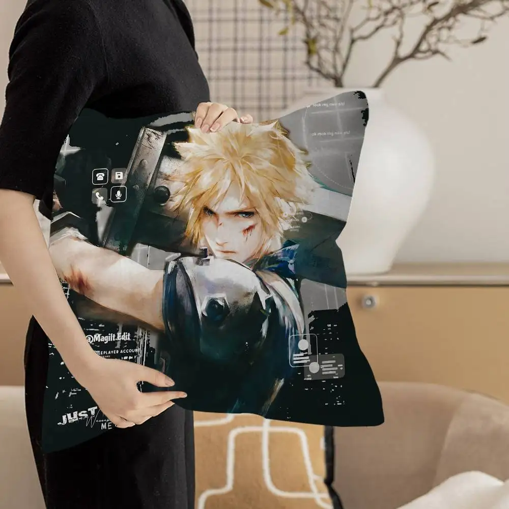 Game F-Final F-Fantasy Pillow Cover for Bedroom Room and Living Room Sofa Decorative Cushion Cover