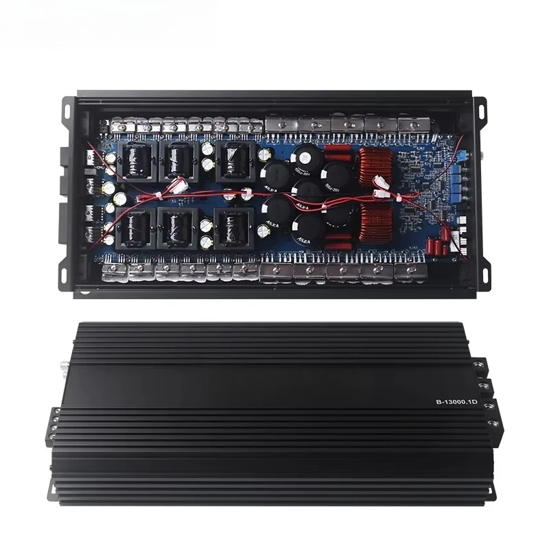 High-power 13000Wrms Class D Class 1 Brazilian-style mono car amplifier with wired remote control for car audio