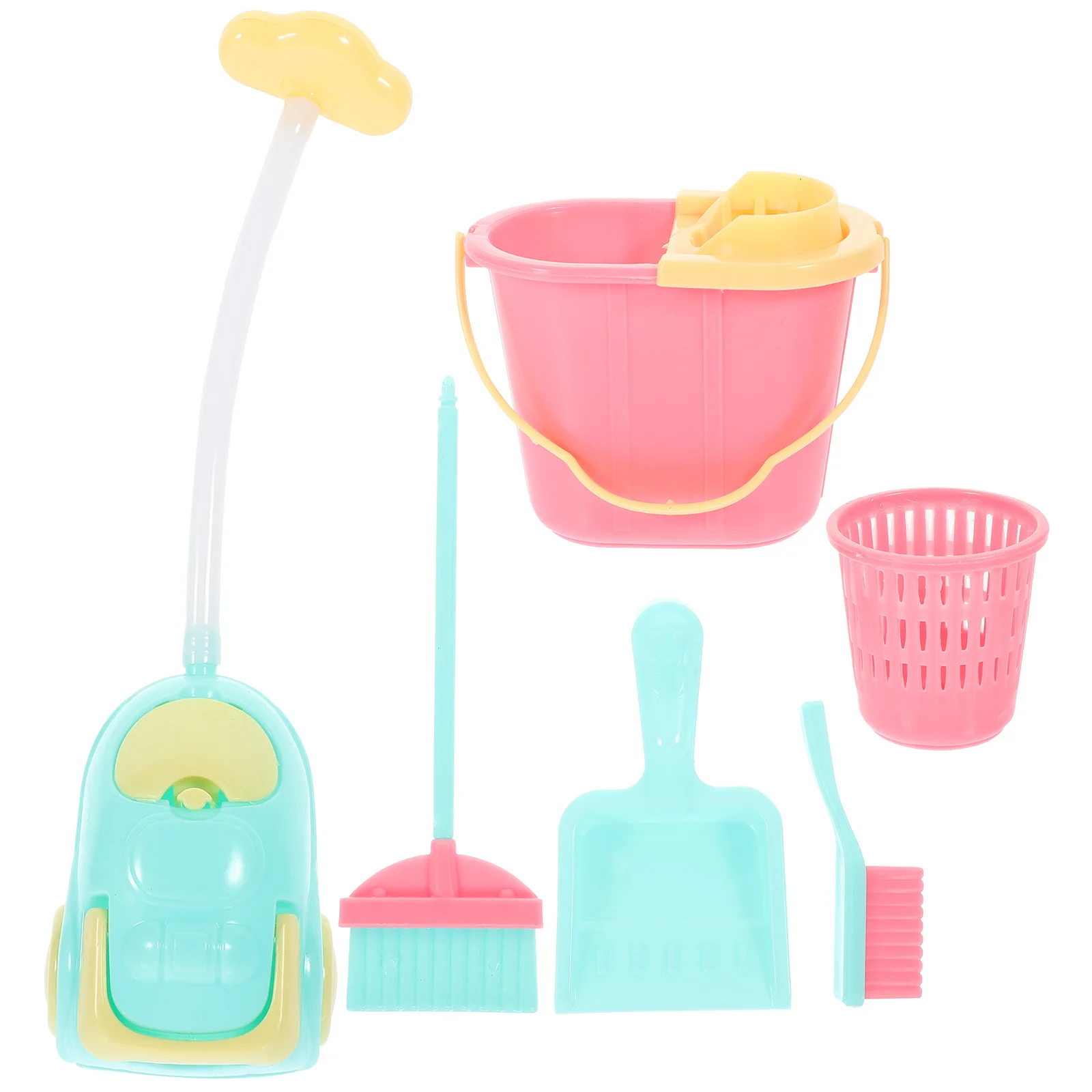 1Set Mini Cleaning Tools Realistische Huishoudelijke Rekwisieten voor Tiny House Decor Vakmanschap Fantasiespel Scène Layout