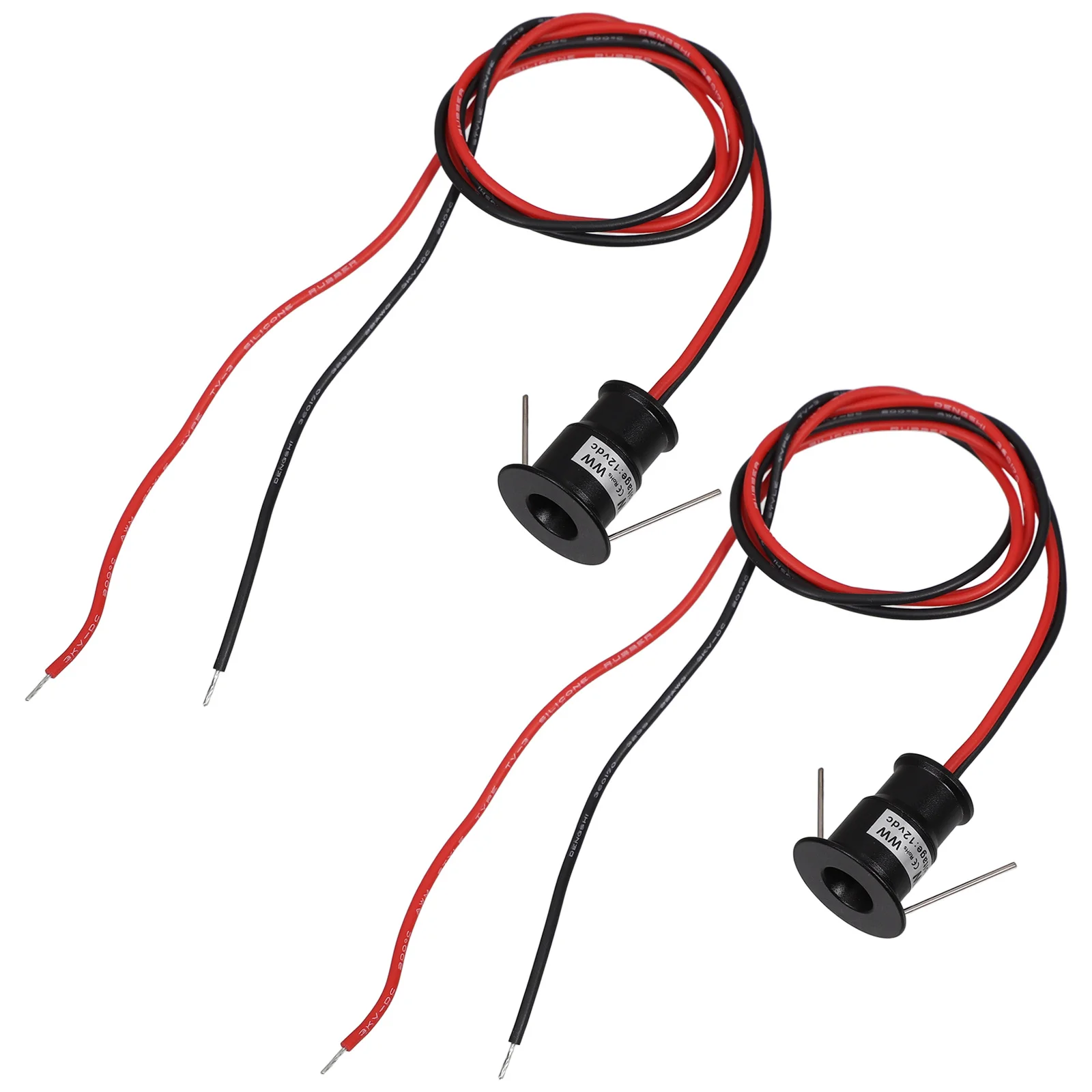 

2Pcs Mini LED Spot Lights DC12V Compact Embedded Cabinet Lights High Brightness Downlights for Display Cases Stairs Jewelry