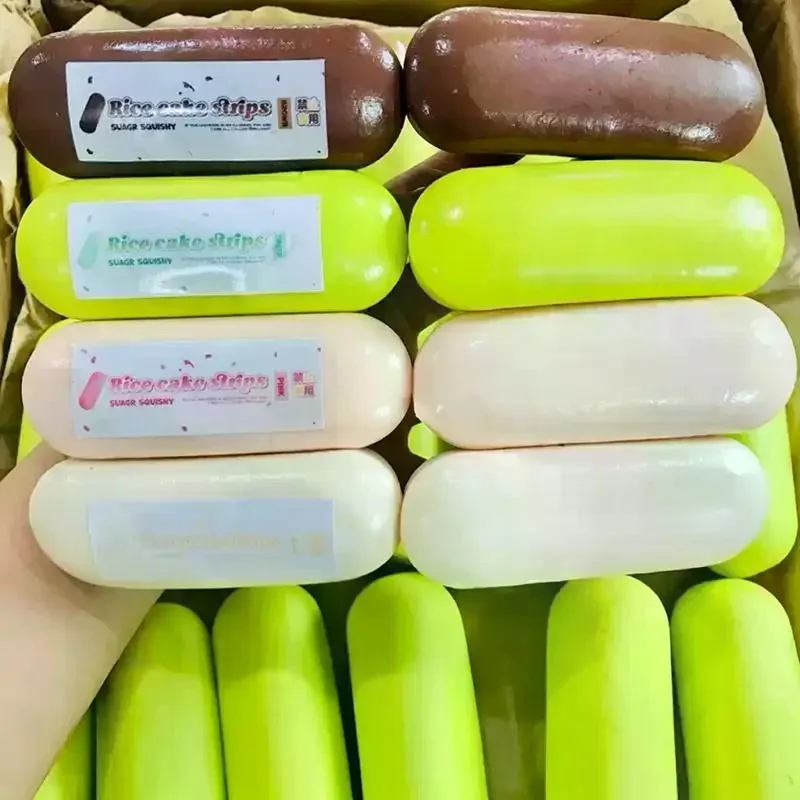 Rice Cake Strips Fidget Toy With Slow Rising Texture And Multiple Colors Perfect For Stress Relief Kids Party Favors