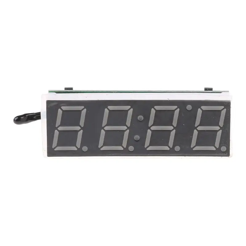 Mini Car Clock Thermometer Voltmeter 3 IN 1 LED Display Digital Timer Voltmeter