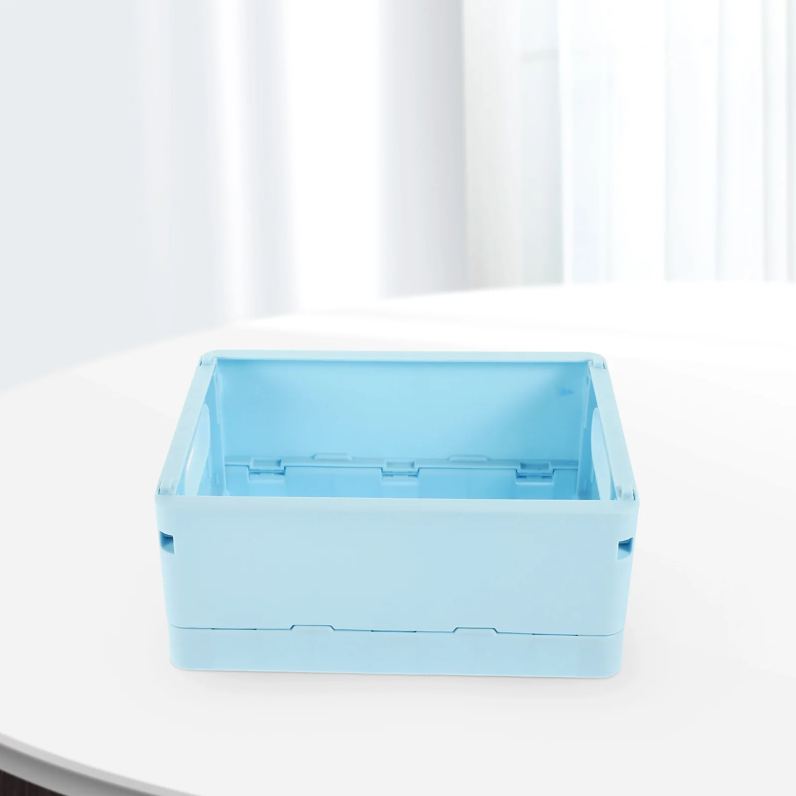 

4Pcs Mini Storage Baskets Desktop Organizer Collapsible Plastic Crates for Tabletop Sundries Bin Home Decoration Gift Idea