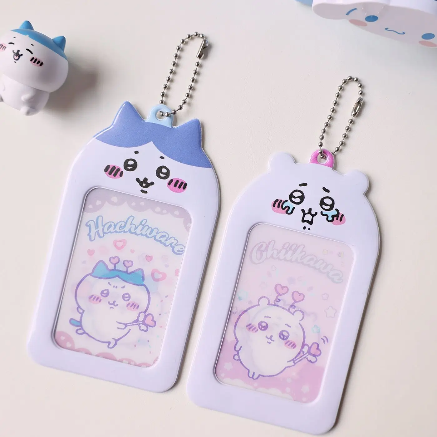 Kawaii Chiikawa Card Case PVC Cartoon Student Campus Bus Card ID Card Holder Photo Display Pendant