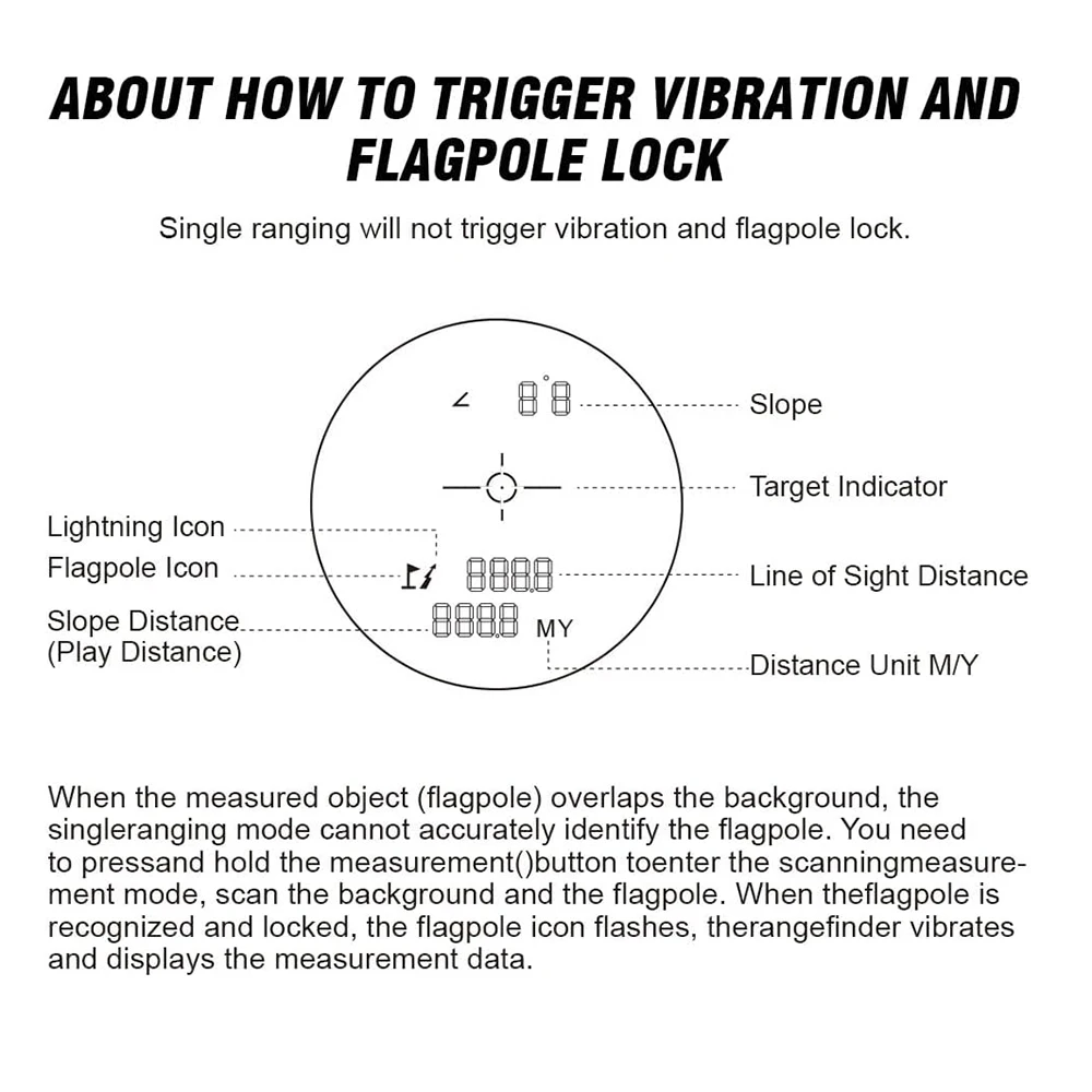 جهاز تحديد المدى للجولف من AquilaPro 650/1000 ياردة مع اهتزاز قفل العلم، مفتاح منحدر شحن من النوع C تكبير 6X لممارسة الجولف #6