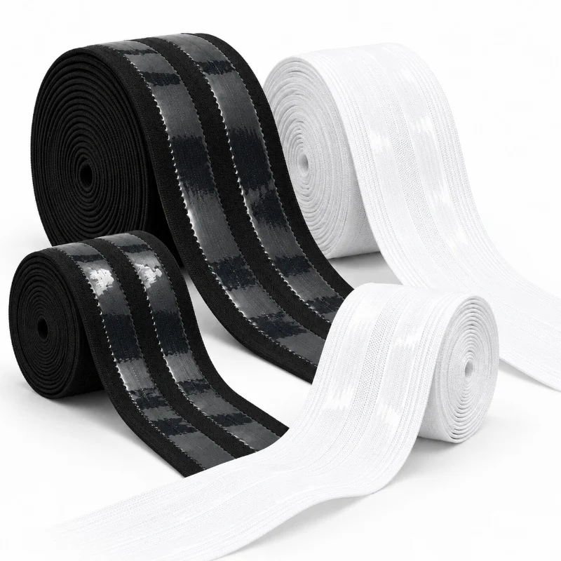 1/2/3/5/10M 50mm Non-Slip Silicone Elastic Band Sports Pants Waistband Skirt Gripper Tape Activewear Trim DIY Sewing Accessories