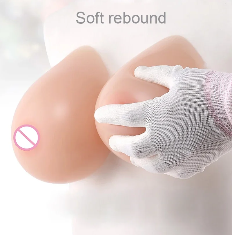 

Realistic Silicone Fake Boobs Self-Adhesive Breast Forms for Crossdresser Drag Queen - Realistic False Breast Tits
