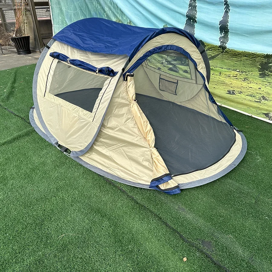 

Fully Automatic Hand Throw Quick Open Tent Camping Tent One Second Quick Open Automatic Waterproof 3-4 People Camping