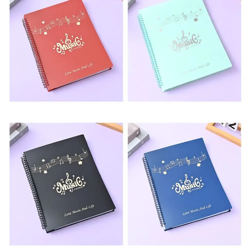 Anti Glare Music Sheet Folder Portable Notation Storage Binder For Piano Violin Guitar Performance Practice Document File