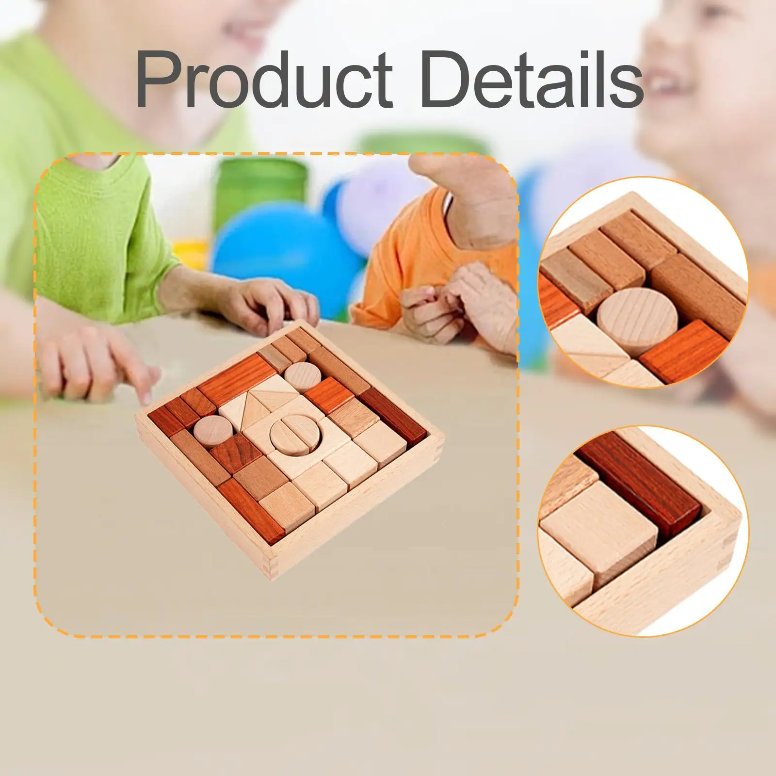 子供用木製積み木 収納ボックス付き 木製スタッキングブロック 学習玩具 幼児教育玩具 就学前向け