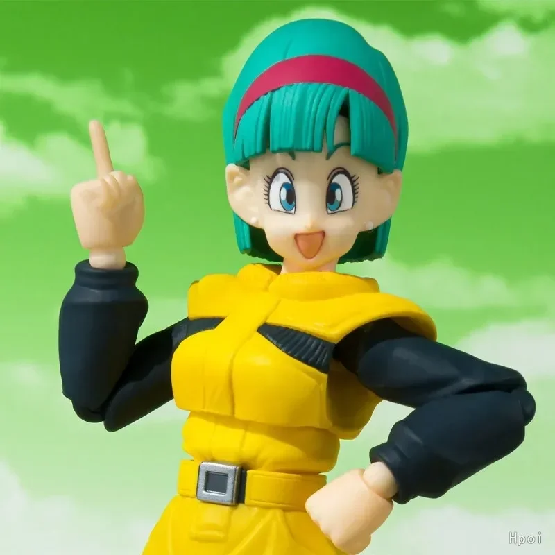 In magazzino Bandai Original Shf Dragon Ball Z Bulma Namekian Anime Action Figure PVC Assembly modelli da collezione giocattoli regali di festa