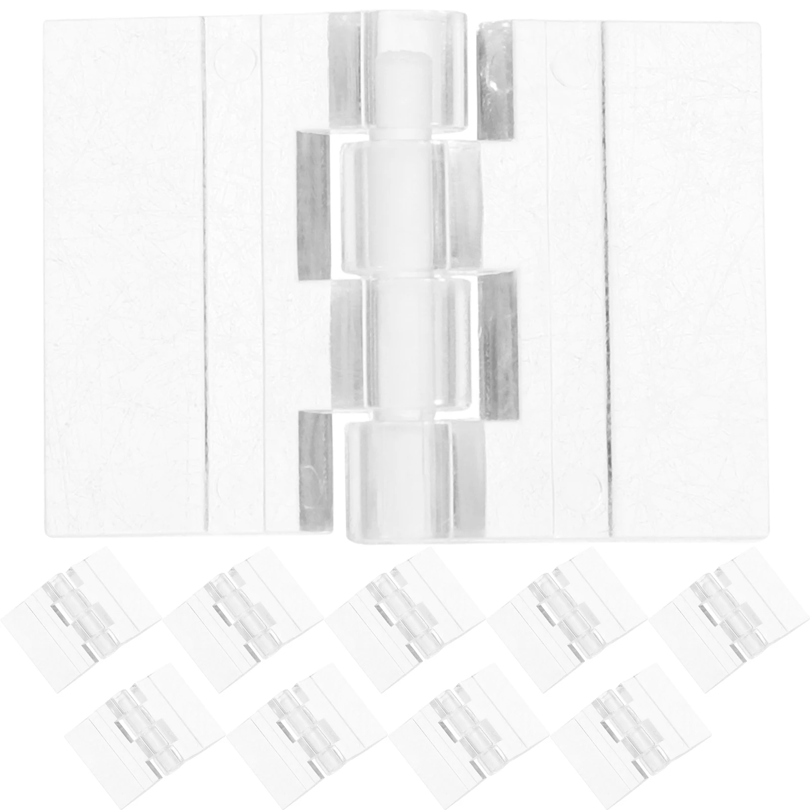 

10 Pcs Acrylic Hinge Small Board Hinges Transparent Glass Replacement for Fish Tank Lid Interior Door Cabinet Aquarium
