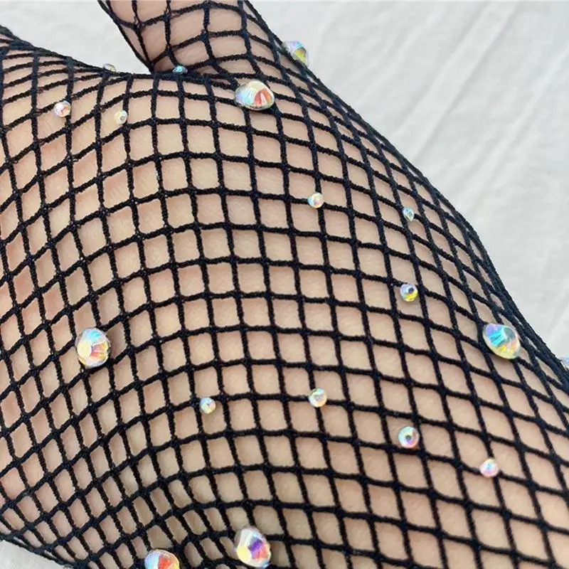 K3NF Длинные перчатки с рыбной сетью.