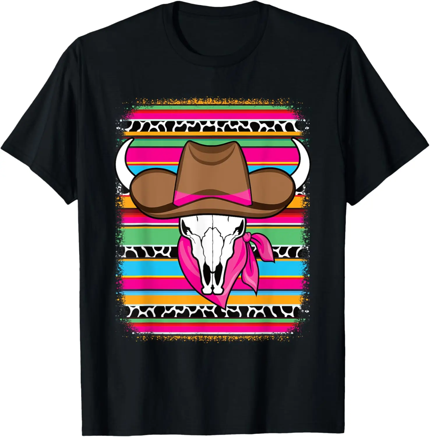 Cute Serape Western Country Cowgirl Texas Rodeo Women Girls T-Shirt