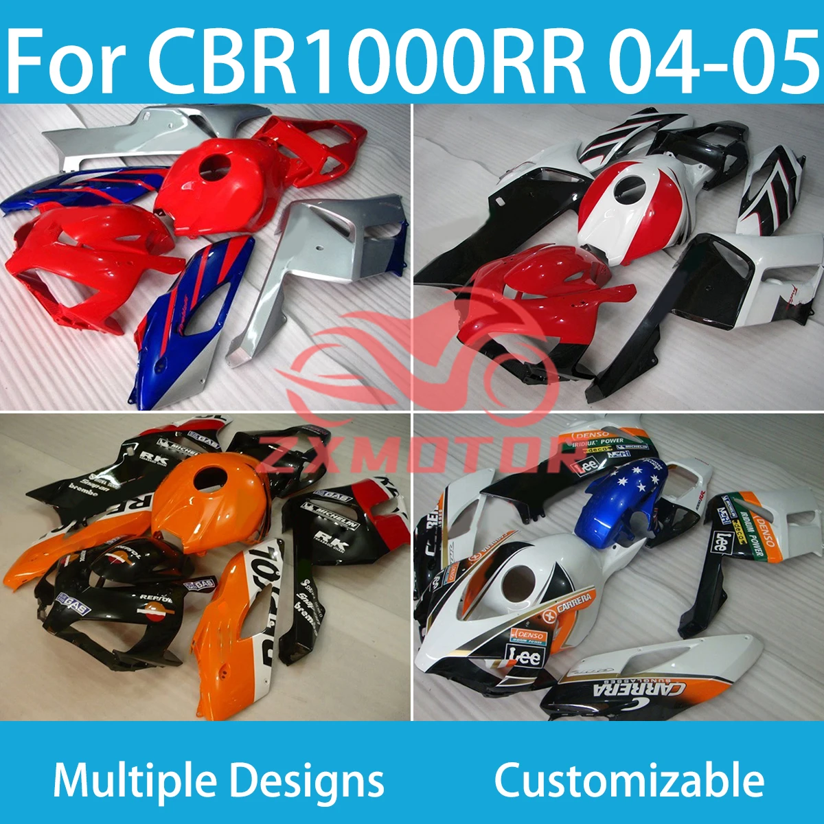 

Full Fairing Kit for Honda CBR 1000RR 04 05 Motorcycles Accesories Injection Molded Fairings CBR1000RR 2004 2005