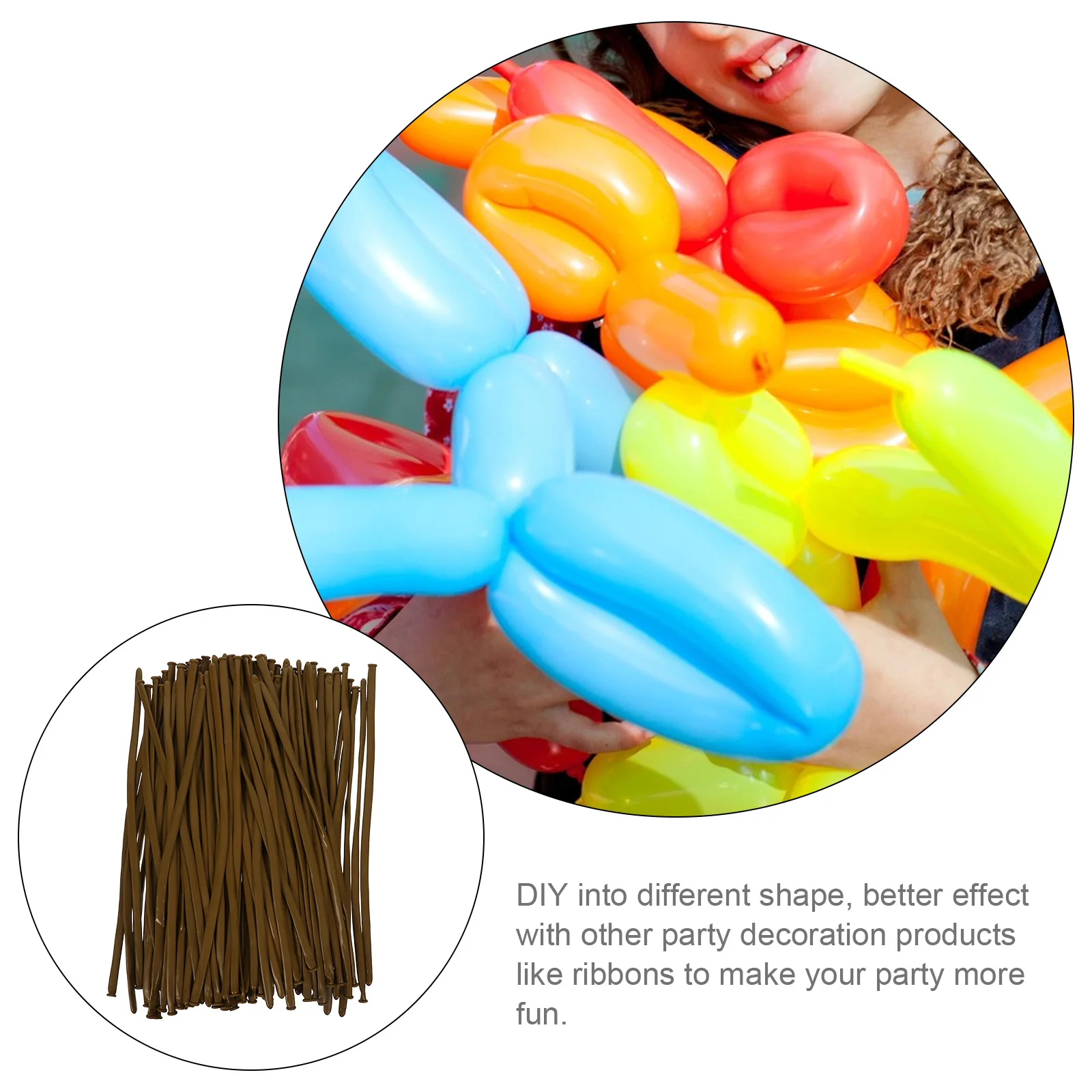 

100 Pcs Long Balloons Strip Modelling Party Favor Decorative Twisting Balloons Wedding Birthday Celebrations Festival