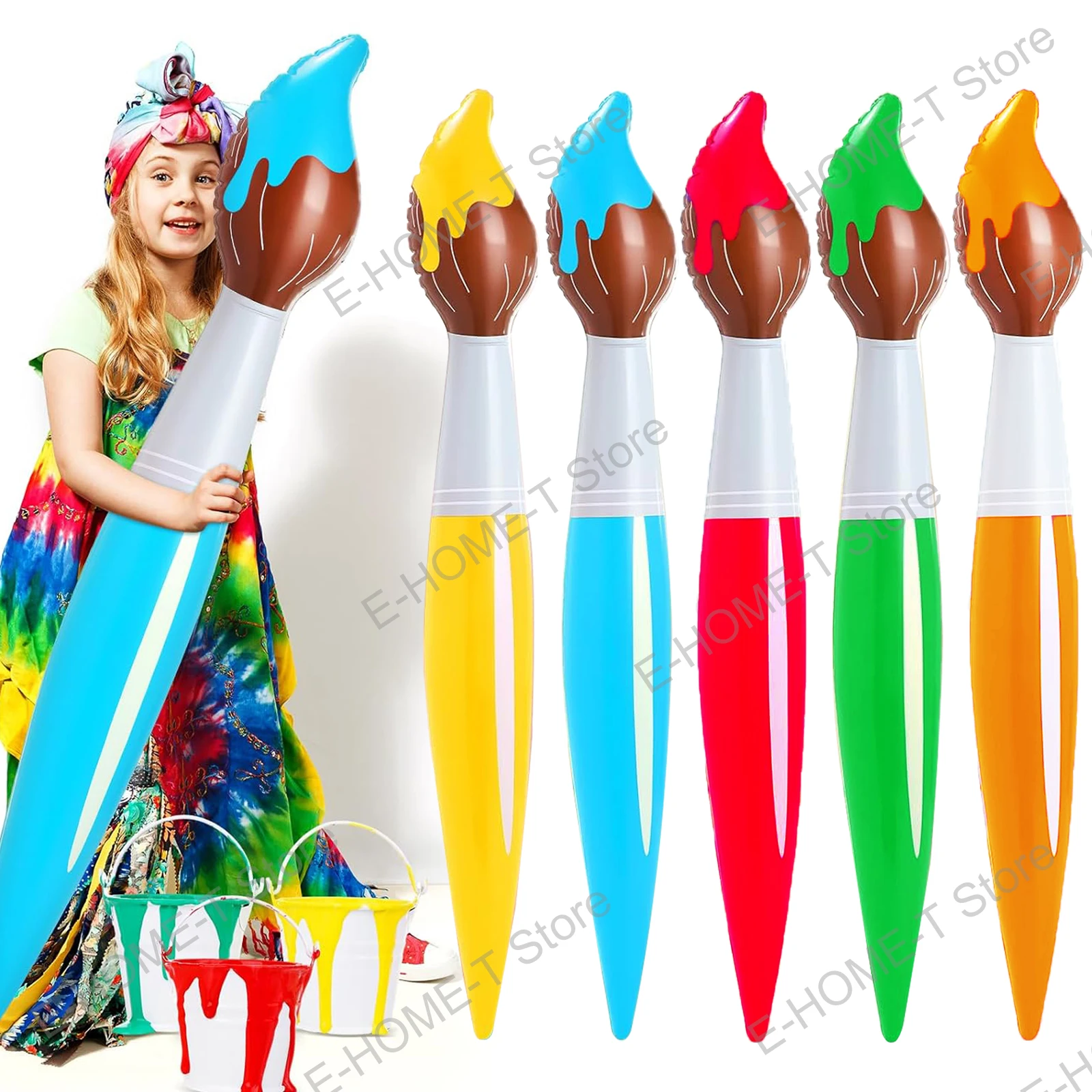 Giant Inflatable Paint Brush Balloon Large Blow up Art Paint Brushes for Back to School Graduation Party Decoration Classroom