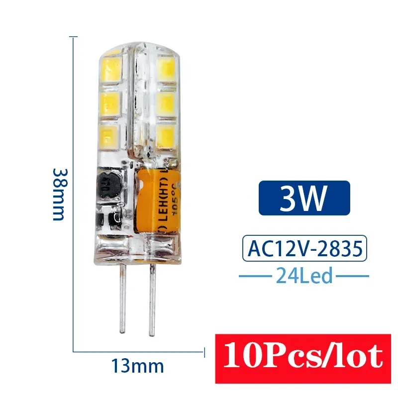 DEEMOPA 10 Teile/los G4 LED Lampe 2W 3W 4W 5W 7W 9W AC DC 12V 220V Mais Birne SMD2835 3014 360 Strahl Winkel Ersetzen Halogen Kronleuchter Lichter 8