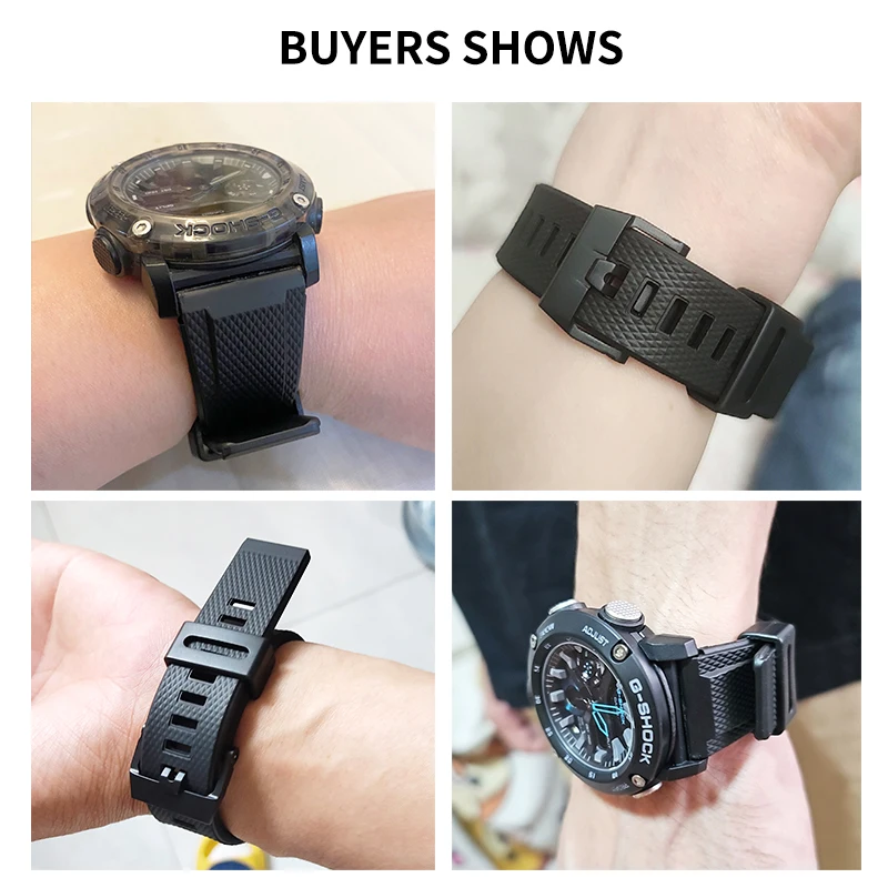 Для Casio G-SHOCK GA2000 PRG600 24 мм плоский интерфейс специальная пряжка военно-зеленый черный желтый полимерный ремешок для часов ударопрочность