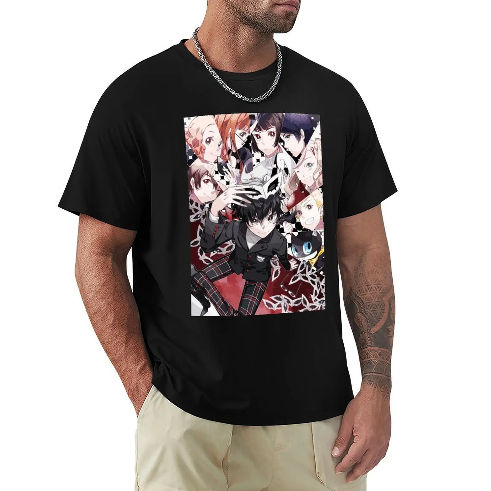 Persona 5 T-Shirt plus sizes vintage anime shirt t shirts for men cotton