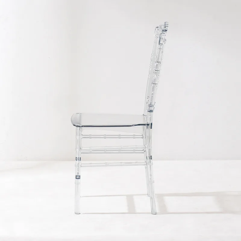 Hotel banquet hall transparent crystal bamboo chair outdoor garden wedding plastic simple transparent acrylic chair