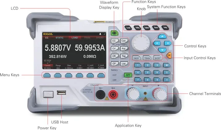 Rigol DL3021A Programmable DC Electronic Load Single ChannelDC150 V/40 A, 200 W R&D lab