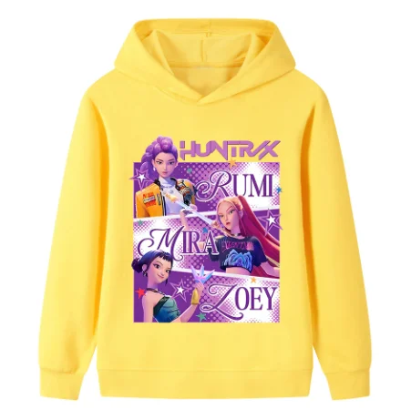 

KPop Demon Hunters Huntrix Hoodie Kids Clothes Princess Girls Clothing Fashion Boys Clothes Spring Autumn Sweatshirt Child Tops