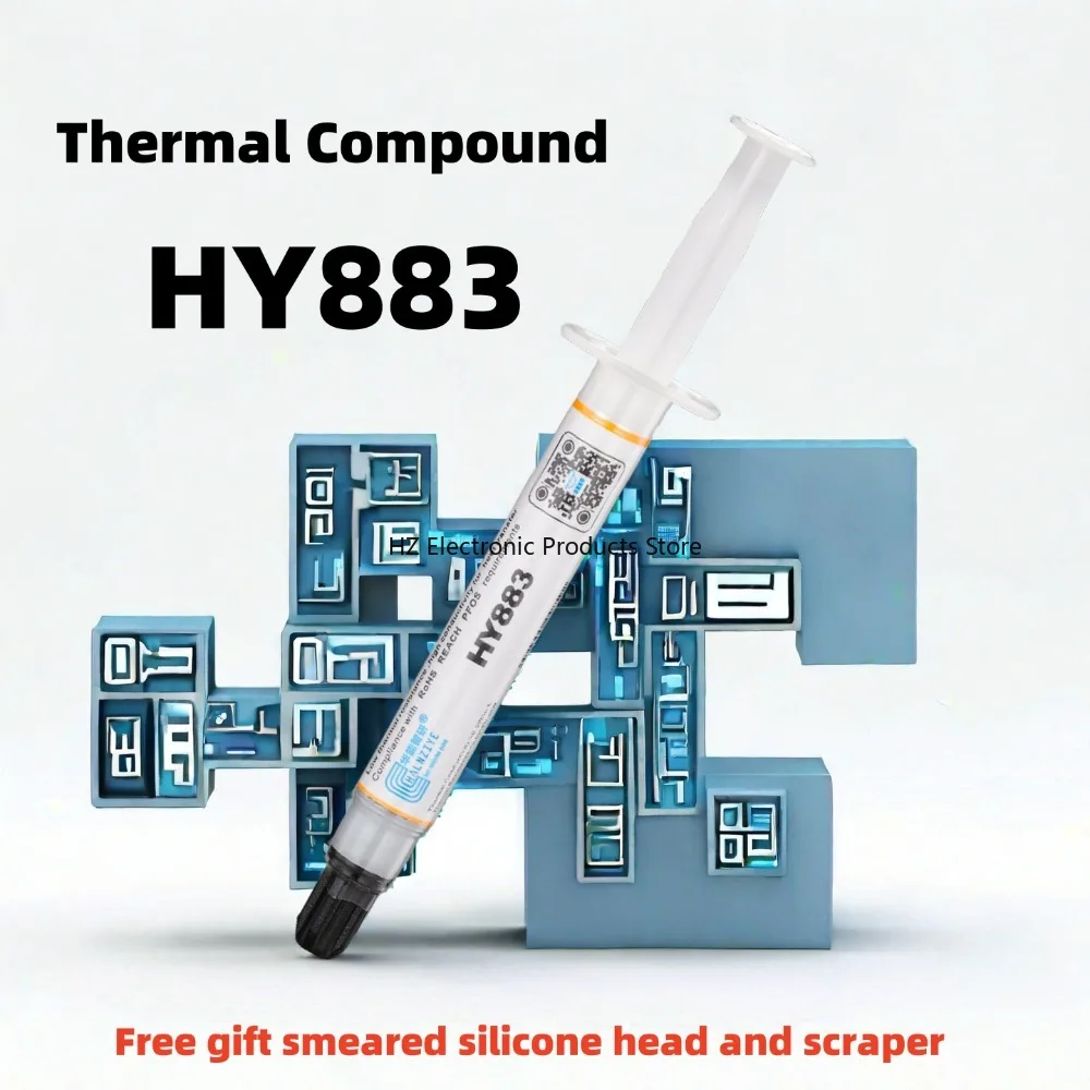 Composto termico 3/5G HY883 Grasso conduttivo HY883 6.5W Pasta siliconica Dissipatore di calore Processore CPU GPU Dispositivo di raffreddamento Ventola di raffreddamento Gesso
