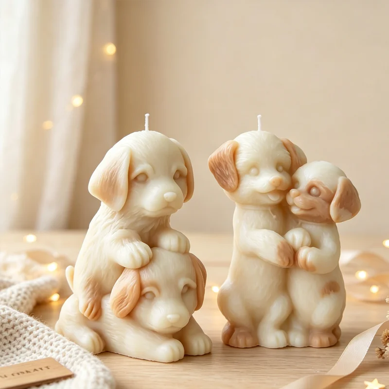 3D Labrador Dog Candle Silicone Mold DIY for Aroma Plaster Resin Soap Puppy Figurine Handmade Craft Home Decor Gift