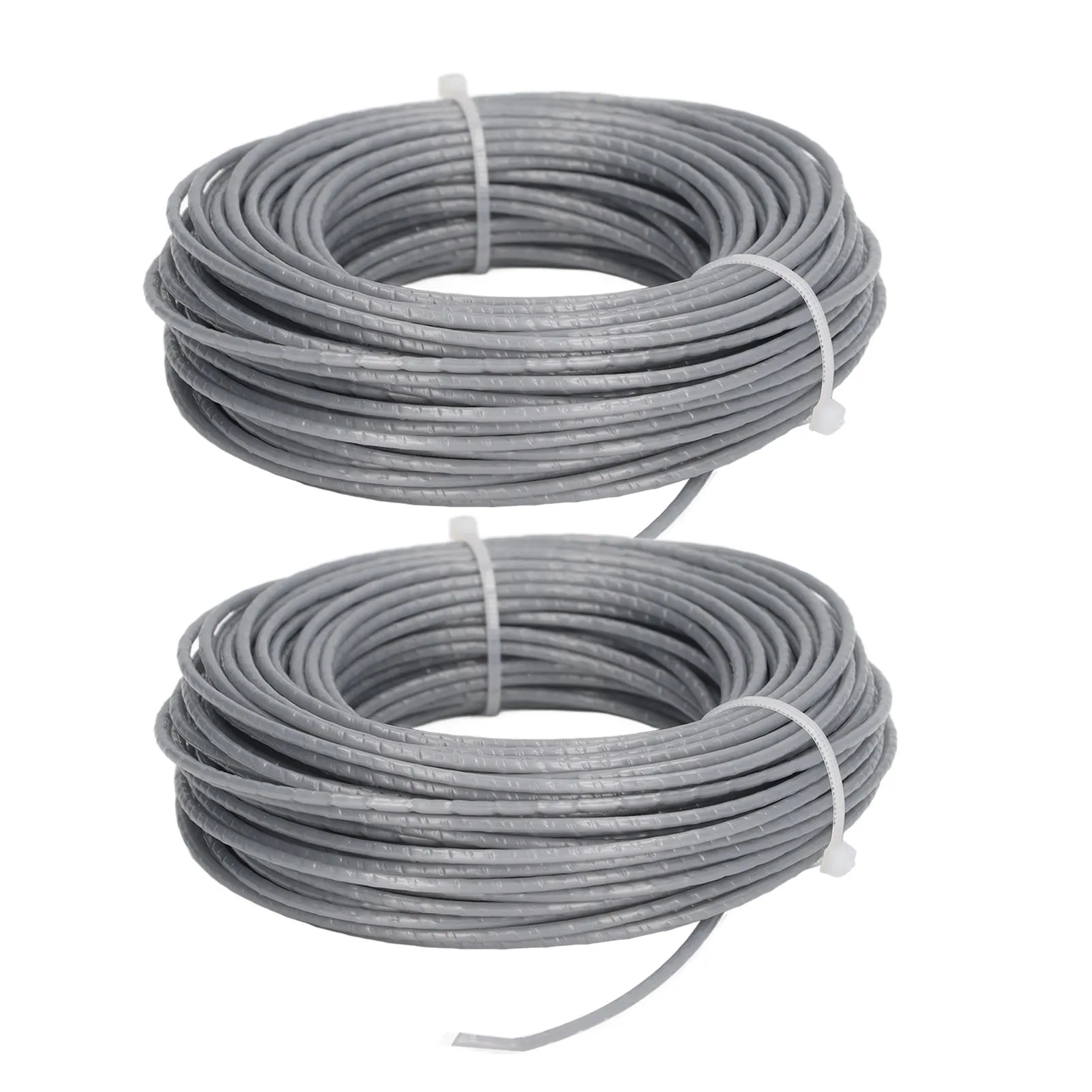 ZK10 2PCS 24m 2.0mm Lawn Mower Wire Rope Cord Grey Nylon Wire Trimmer Spool Line for BOSCH ART 24 27 30 36