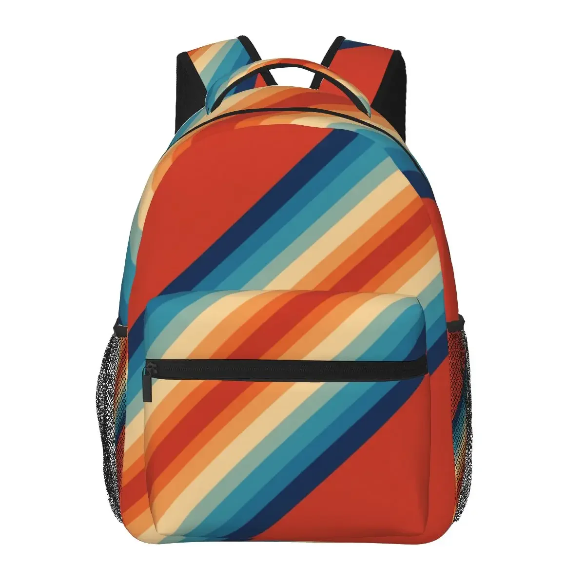 

Double Rainbow Retro Palette 70S 60S Backpacks Boys Girls Bookbag Students School Bags Cartoon Travel Rucksack Shoulder Bag