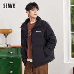 Semir Down Jacket Men 2023 Winter New Trendy Letter Oversize Warm Fashion Jacket