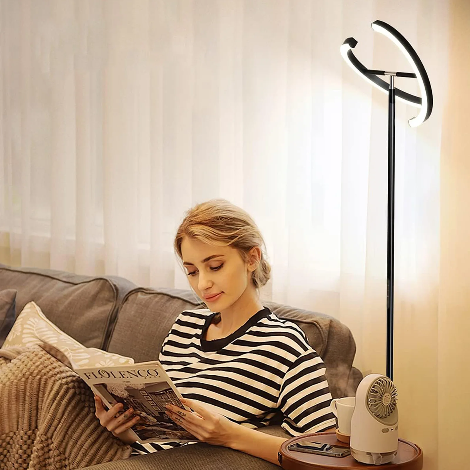 Lampe LED rotative au design moderne simpliste, luminaire décoratif d'intérieur, idéal pour un salon, une chambre à coucher ou un bureau, 2024