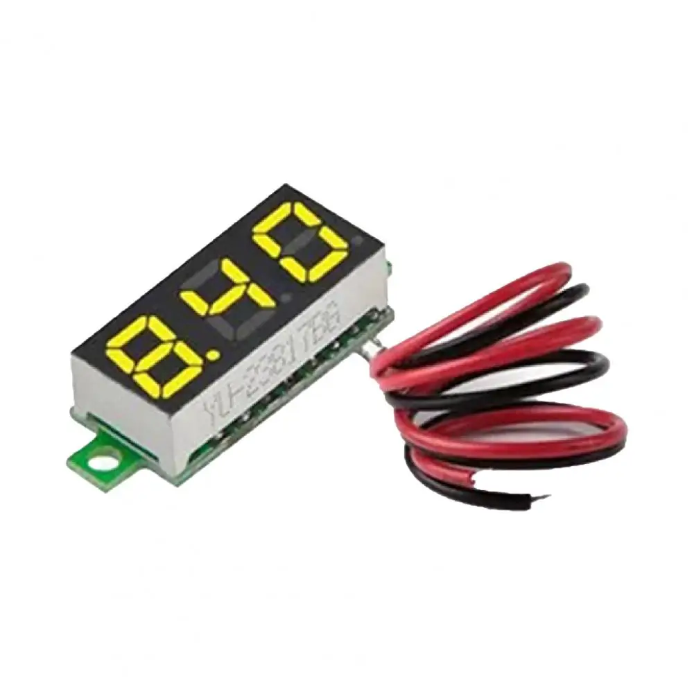 Useful  Voltage Tester Mini Two-Wire 2.5-40V Digital DC Voltmeter Adjustable Compact Voltage Panel Meter for Motorcycle