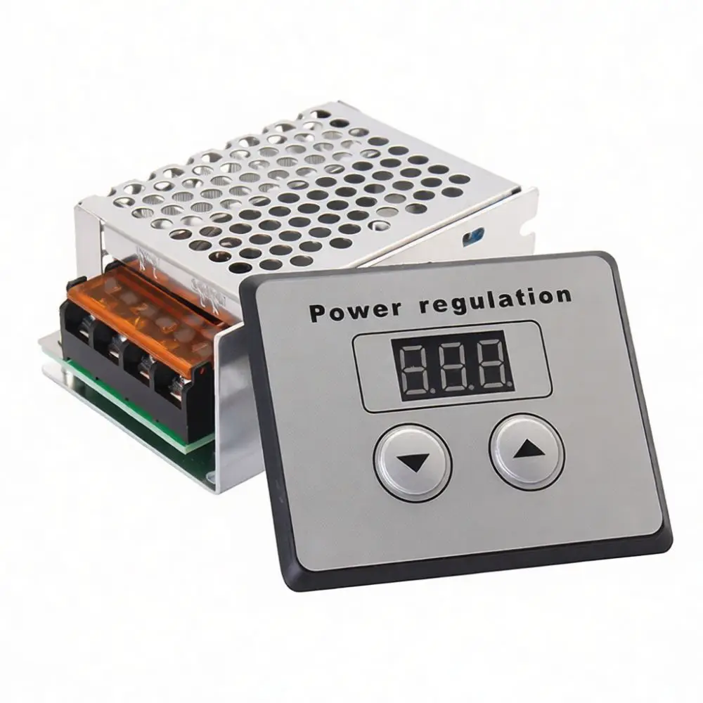 Adjustable 4000W Electronic Digital Voltage Regulator SCR Dimmer Motor Speed Governor Temperature Control Regulator Device