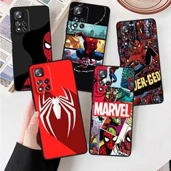 Anime Spiderman Hero Cool For Xiaomi Redmi Note 12 12S Turbo 11 11T 11S 10 10S 9 8 8T 7 Pro Plus 5G Black Phone Case Cover