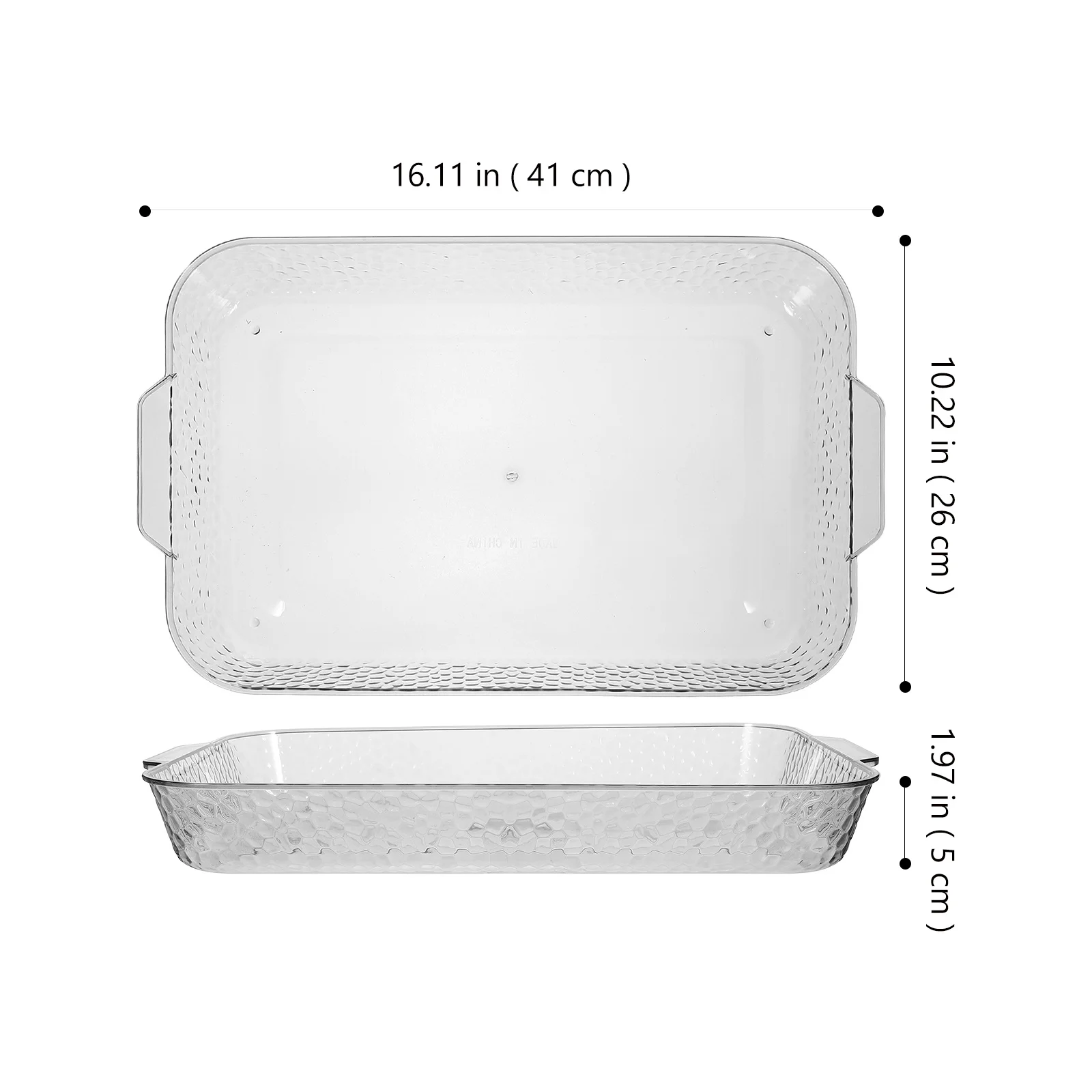 

Прямоугольный поднос с фруктами, большая вместимость, прозрачный элегантный сервировочный поднос, многофункциональная тарелка для закусок, десерта, фруктов, тарелка для торта