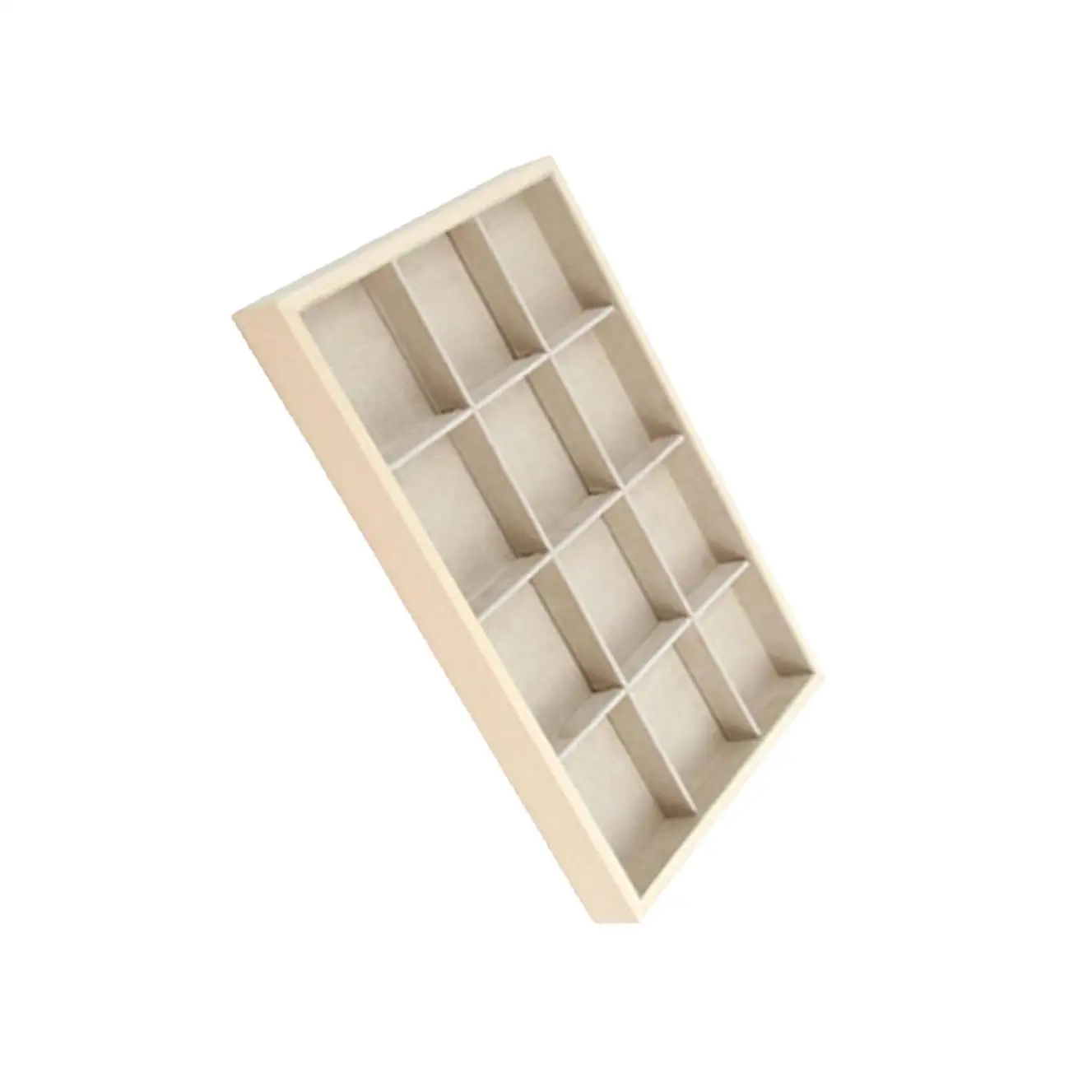 

Деревянный лоток для ювелирных изделий, ожерелье, браслет, органайзер для хранения дисплея, 12 сеток, лоток