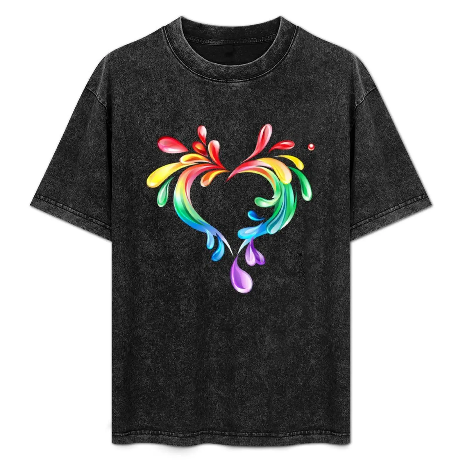 

Heart of Rainbow Drops ( Rainbow Heart ) T-Shirt t shirt custom print t shirt man designer T-Shirt